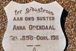 ODENDAAL Anna 1898-1911