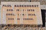 BADENHORST Paul 1932-1939