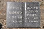RADEMAN Petrus J. 1888-1961 & Susanna H. RADEMAN 1897-1959