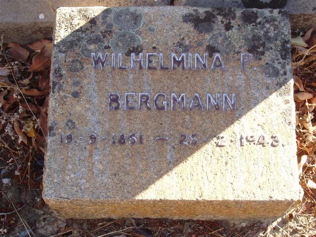 BERGMAN Wilhelmina P. 1851-1943