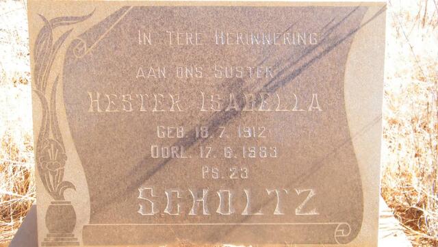 SCHOLTZ Hester Isabella 1912-1983