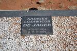 JAGER Andries Lodiwicus, de 1933-1998