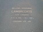 LAMBRECHTS Helena Susanna nee LOMBARD 1951-1981