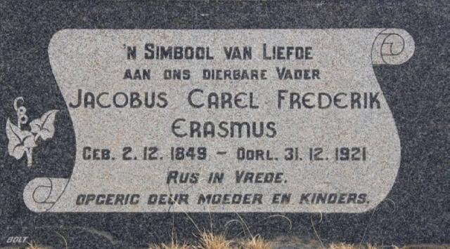 ERASMUS Jacobus Carel Frederik 1849-1921