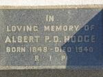 HODGE Albert P.D. 1848-1940