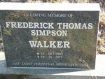 WALKER Frederick Thomas Simpson 1907-1977