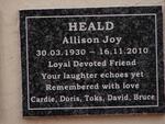 HEALD Allison Joy 1930-2010