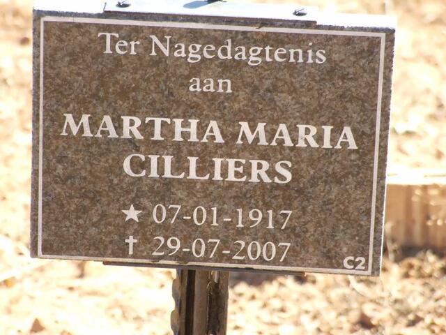 CILLIERS Martha Maria 1917-2007