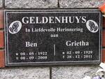 GELDENHUYS Ben 1922-2008 & Grietha 1929-2011