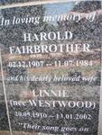 FAIRBROTHER Harold 1907-1984 & Linnie WESTWOOD 1910-2002