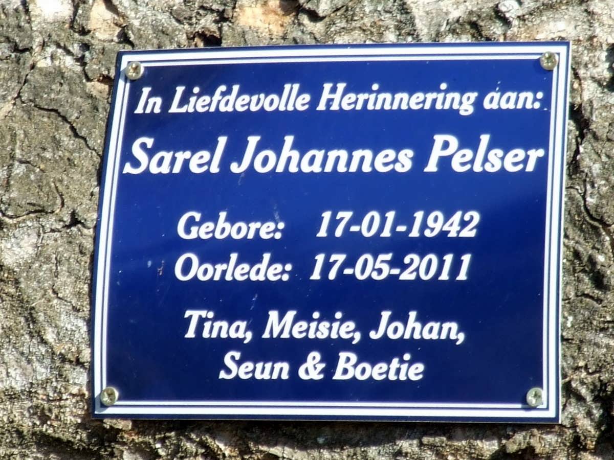 PELSER Sarel Johannes 1942-2011
