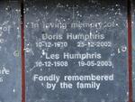 HUMPHRIS Les 1908-2003 & Doris 1910-2002