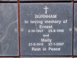 BURNHAM Ernest 1907-1996 & Molly 1915-2007