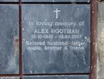 ROOTMAN Alex 1940-2007