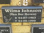 JOHNSON Wilma nee VAN DER HOVEN 1963-1999