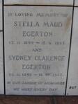 EGERTON Sydney Clarence 1895-1962 & Stella Maud 1899-1955