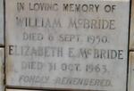 McBRIDE William -1950 & Elizabeth E. -1963