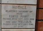 McCALL William -1961 & Edith Mary -1956