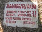 MBAMBEZELI Dada 1967-2009