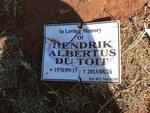 TOIT DU Hendrik Albertus 1970-2013