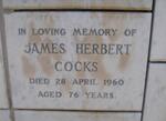 COCKS James Herbert -1960