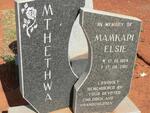 MTHETHWA Mamkapi Elsie 1914-2011