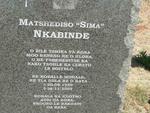 NKABINDE Matshediso 1959-2009