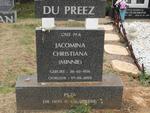 PREEZ Jacomina Christiana, du nee MINNIE 1936-2009