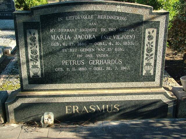 ERASMUS Petrus Gerhardus 1880-1967 & Maria Jacoba VILJOEN 1886-1953
