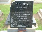 SCHULTZ Aletta Christina nee EKSTEEN 1888-1974