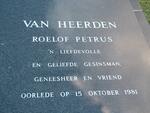 HEERDEN Roelof Petrus, van -1981