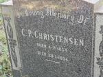 CHRISTENSEN C.P. 1854-1934