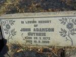 GUTHRIE John Adamson 1872-1950
