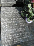 GONZALVES Francis Sylvester 1951-2011 & Cindy 1955-2011