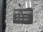 BARRETT John A. 1951-2010