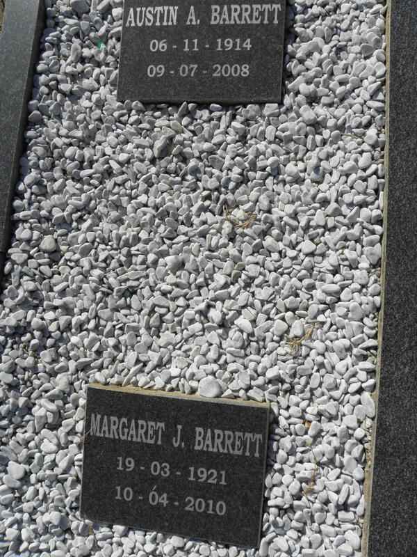 BARRETT Austin A. 1914-2008 & Margaret J. 1921-2010