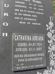 ?URGH ? Mark 1933-2004 & Catharina Adriana 1934-2009