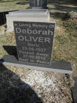 OLIVER Deborah 1927-2012