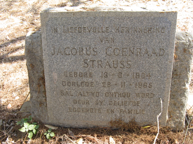 STRAUSS Jacobus Coenraad 1904-1965