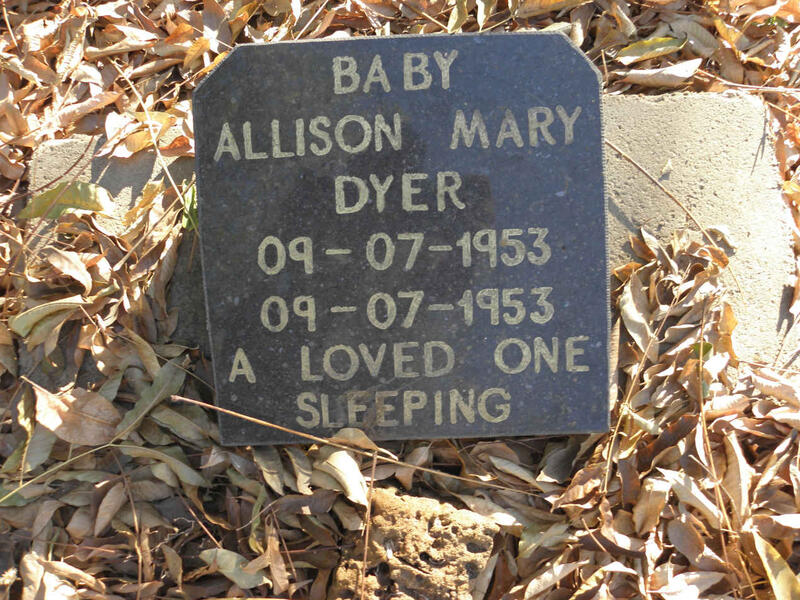 DYER Allison Mary 1953-1953