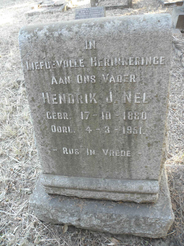 NEL Hendrik J. 1880-1951