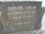 RALPH Catherina G. nee DIEDRICHS 1869-1953