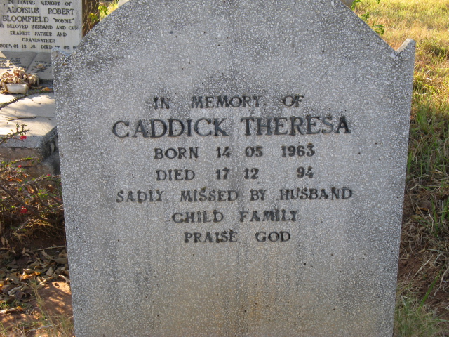 CADDICK Theresa 1963-1994