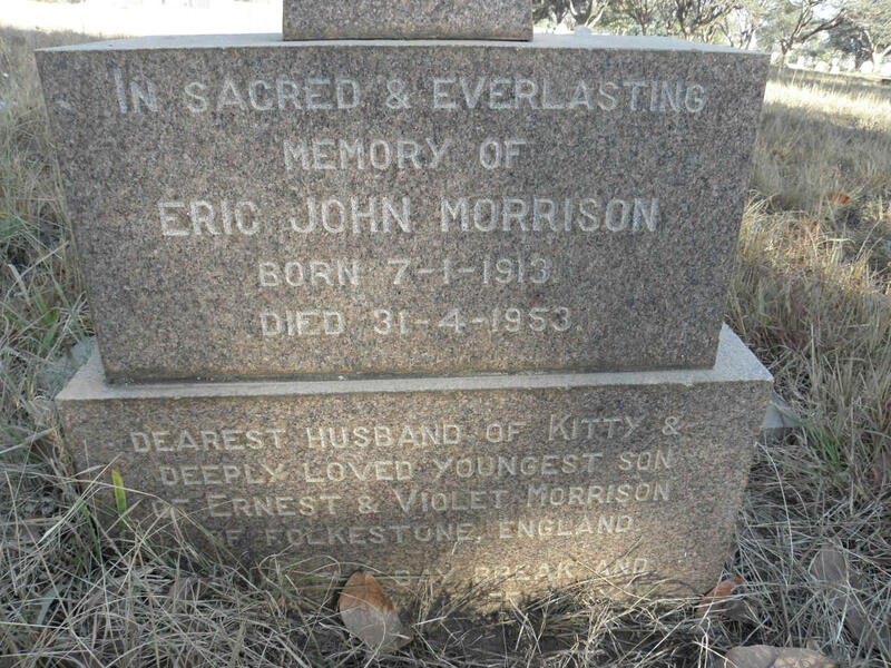 MORRISON Eric John 1913-1953