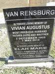RENSBURG Vivian Augustus, van 1925-2013 & Elah Marie 1929-2008