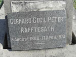 RAFFTESATH Gerhard Cecil Peter 1888-1970