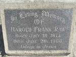 RAW Harold Frank 1874-1960