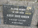 HANSEN Albert David 1927-2007