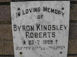 ROBERTS Byron Kingsley 1989-1989