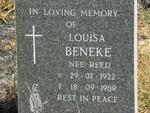 BENEKE Louisa nee REED 1922-1989